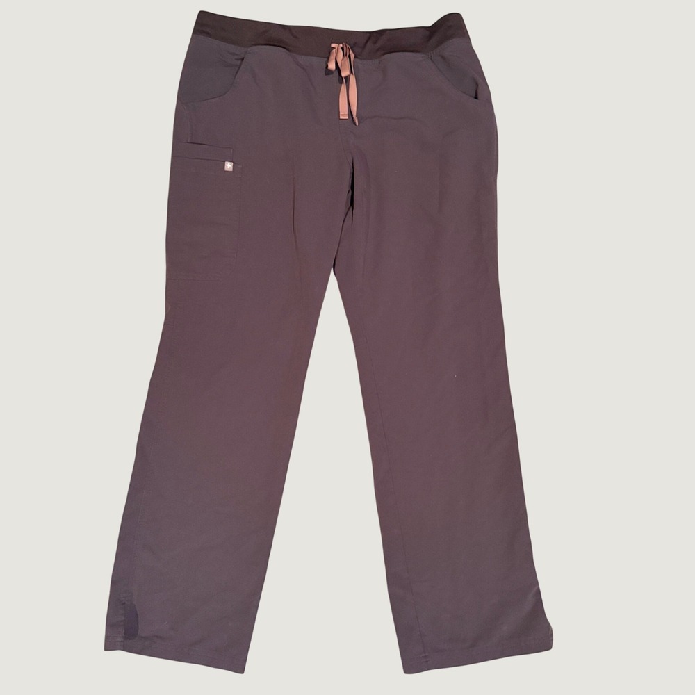 FIGS Technical Collection Scrub Pants Womens Large Gray Straight Leg W23SW2022